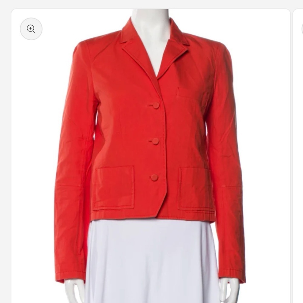 Balenciaga Vibrant Red Blazer - Chic Designer Statement - Date Night - Size M